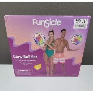Funsicle Glow Ball Set - 2 Pack Ages 14+ Battery Operated Water Pool Beach Toy